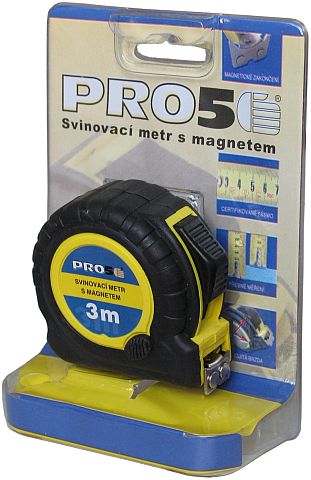 Svinovací 10 metr, gumová ochrana, dvojitá stopka + magnet ATEST